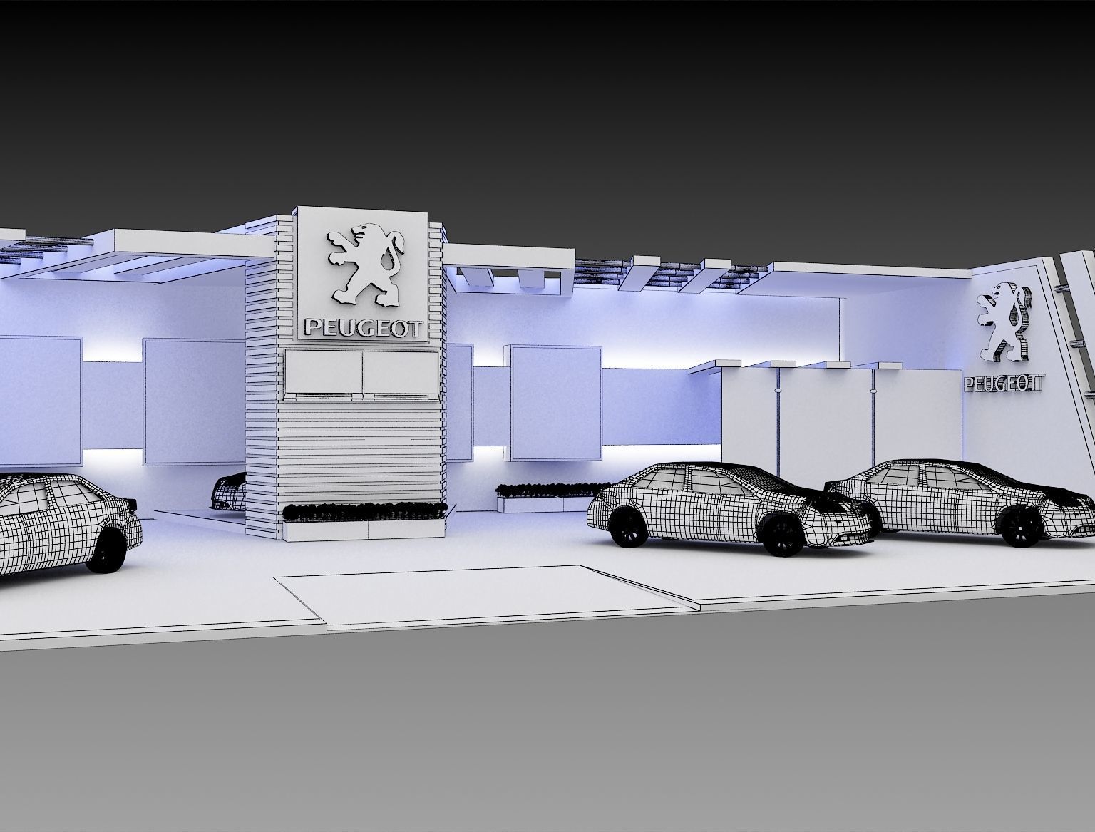 Booth Exhibition Stand a362 3D model_5