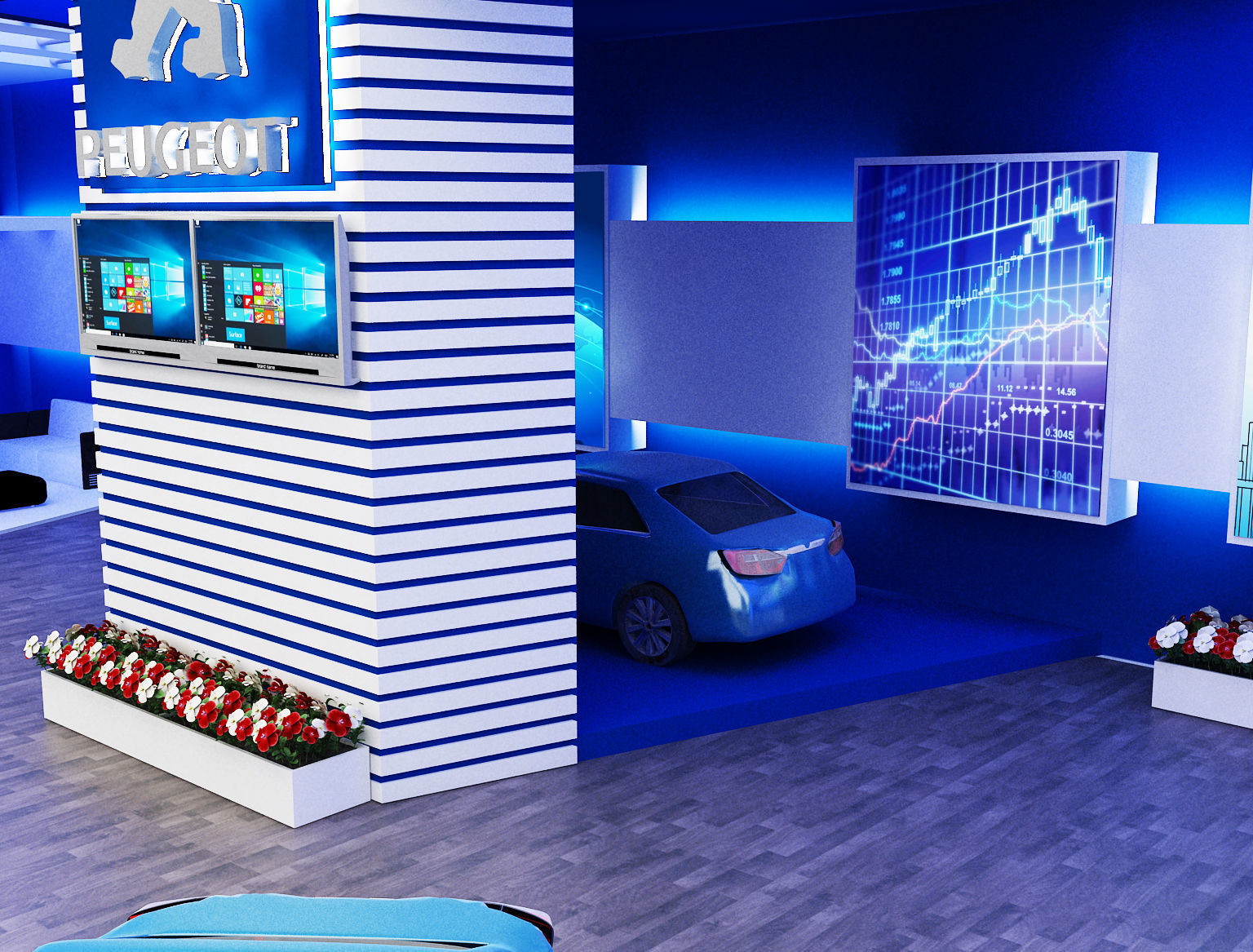 Booth Exhibition Stand a362 3D model_18