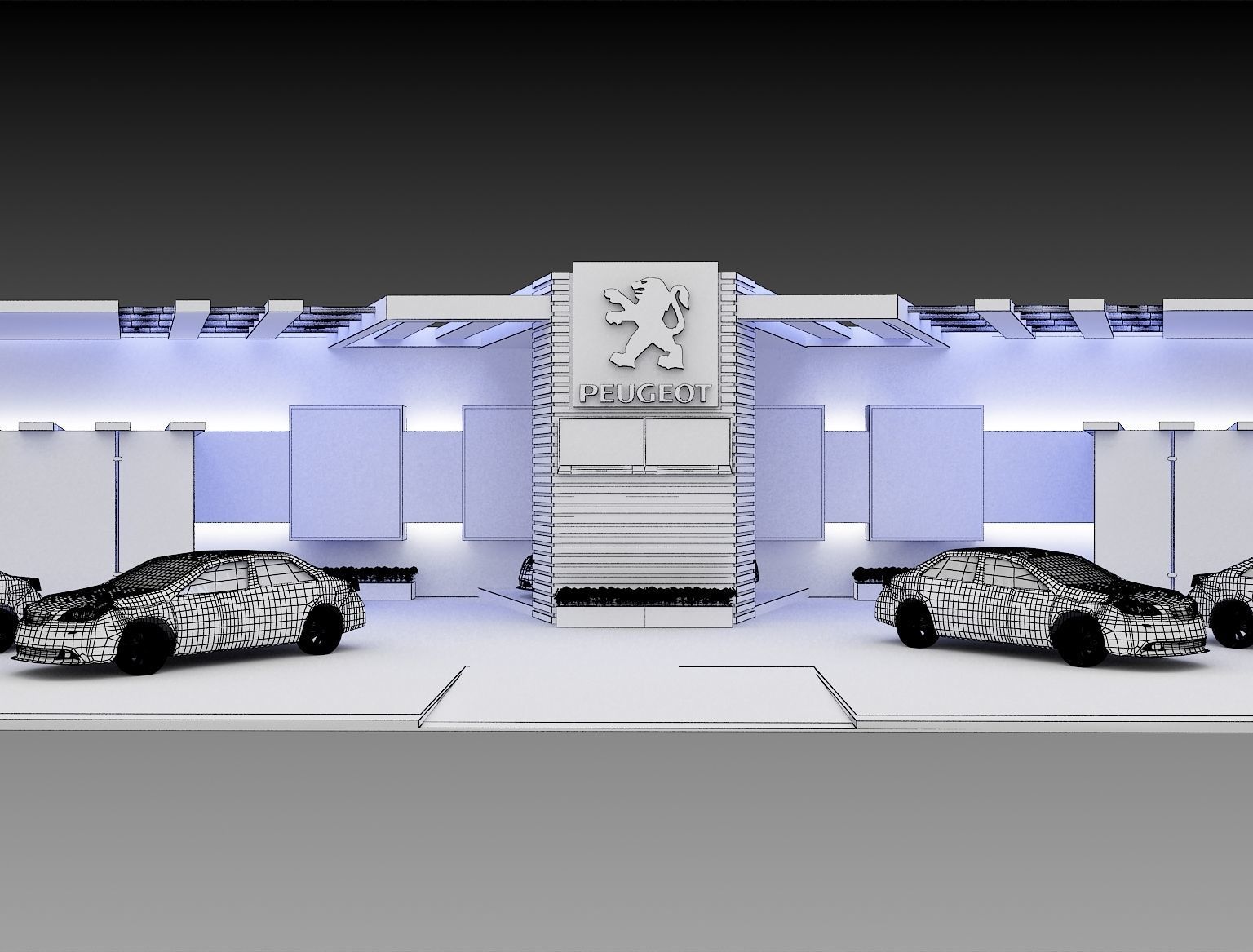 Booth Exhibition Stand a362 3D model_11
