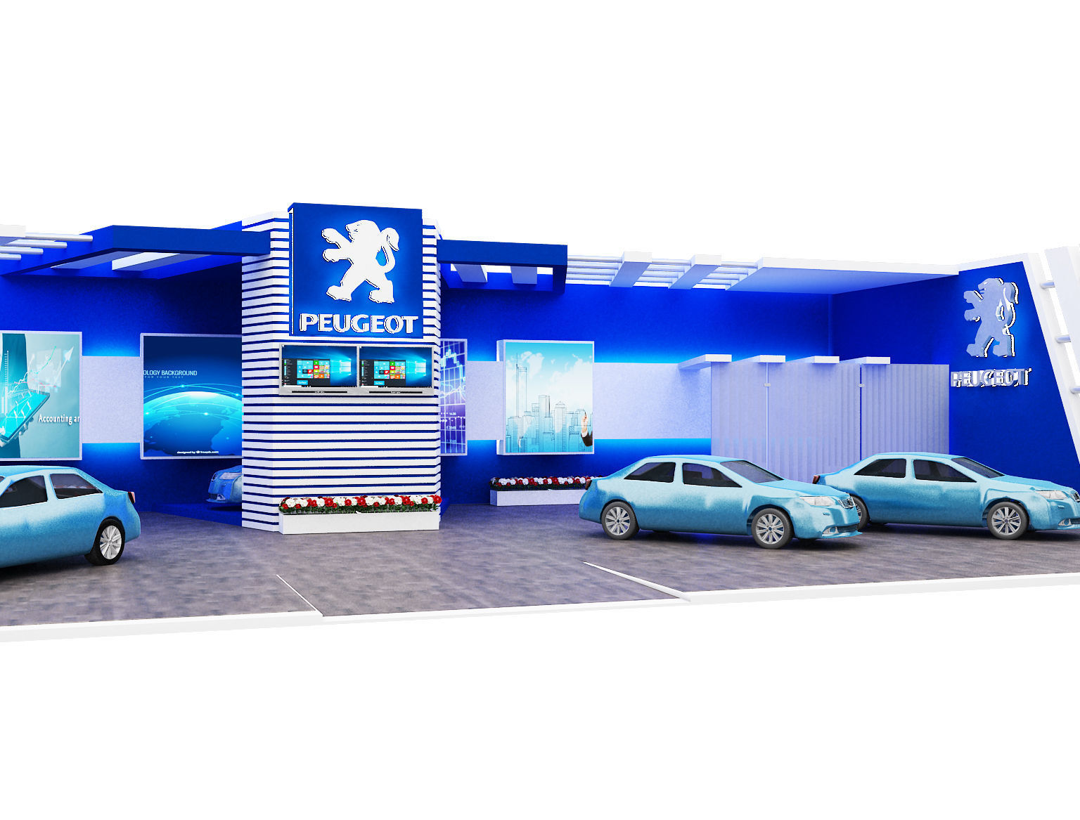 Booth Exhibition Stand a362 3D model_4