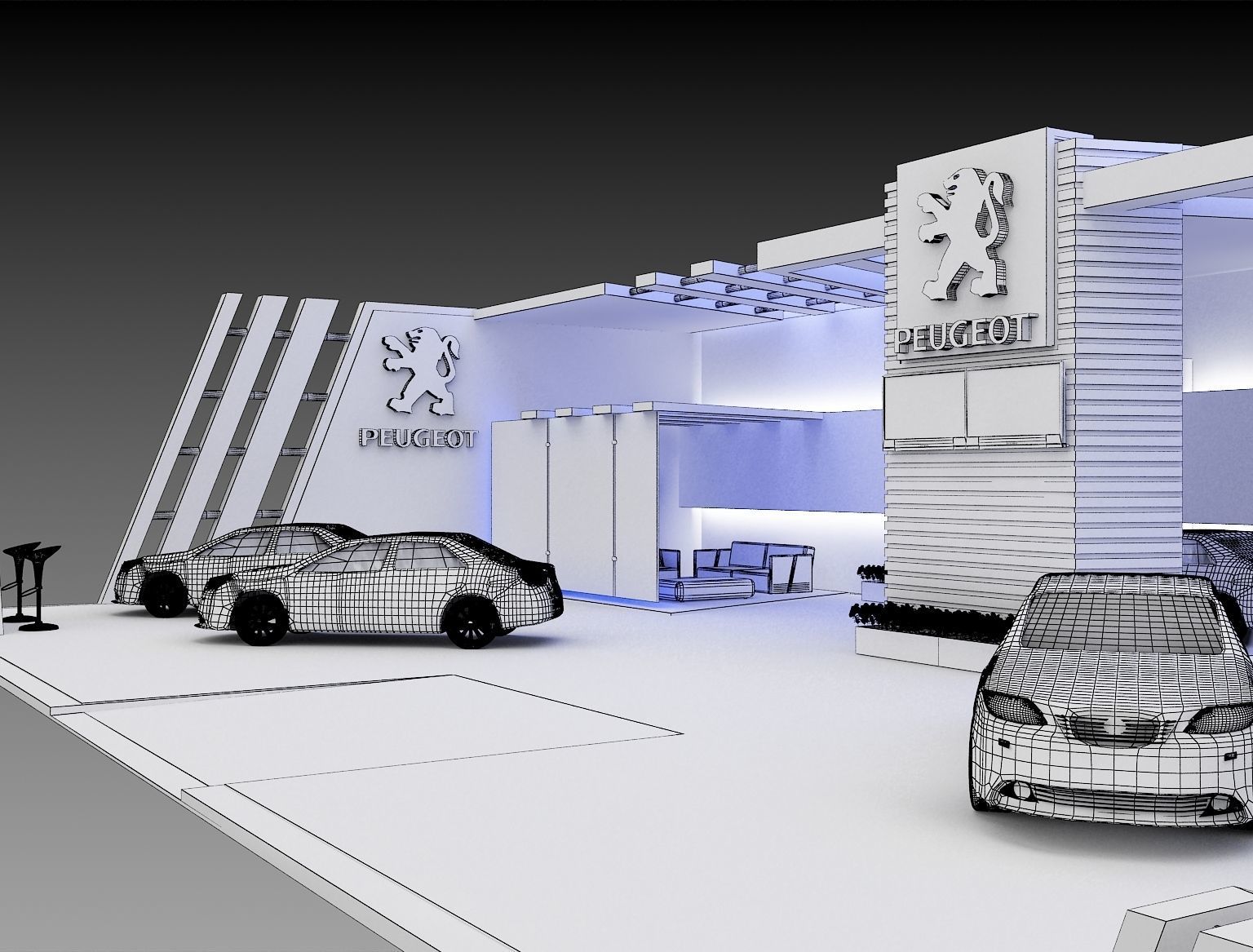 Booth Exhibition Stand a362 3D model_13
