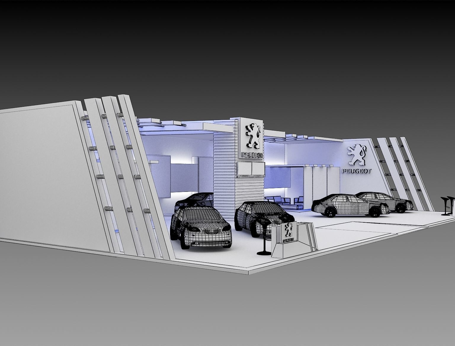 Booth Exhibition Stand a362 3D model_3