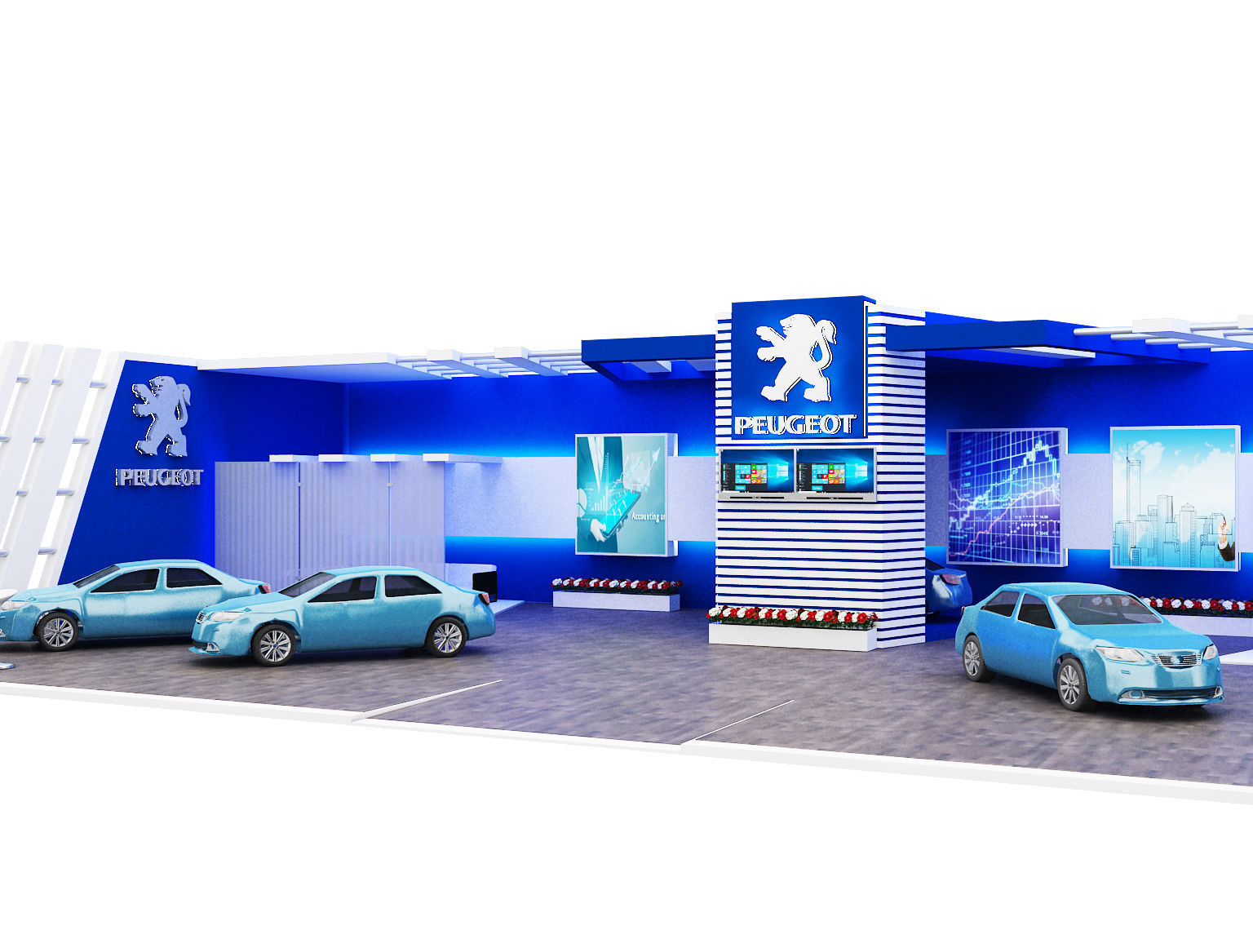 Booth Exhibition Stand a362 3D model_6