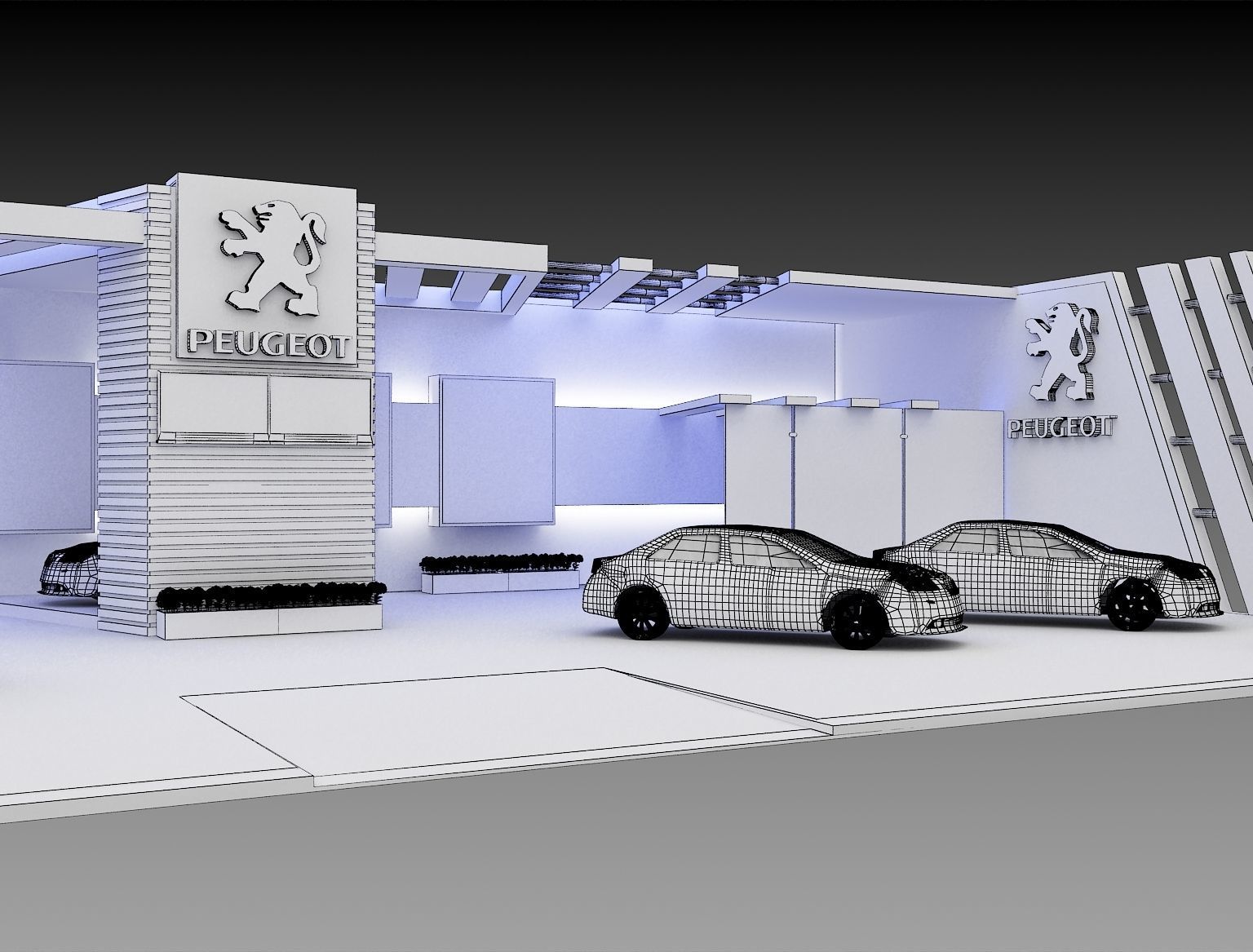 Booth Exhibition Stand a362 3D model_15