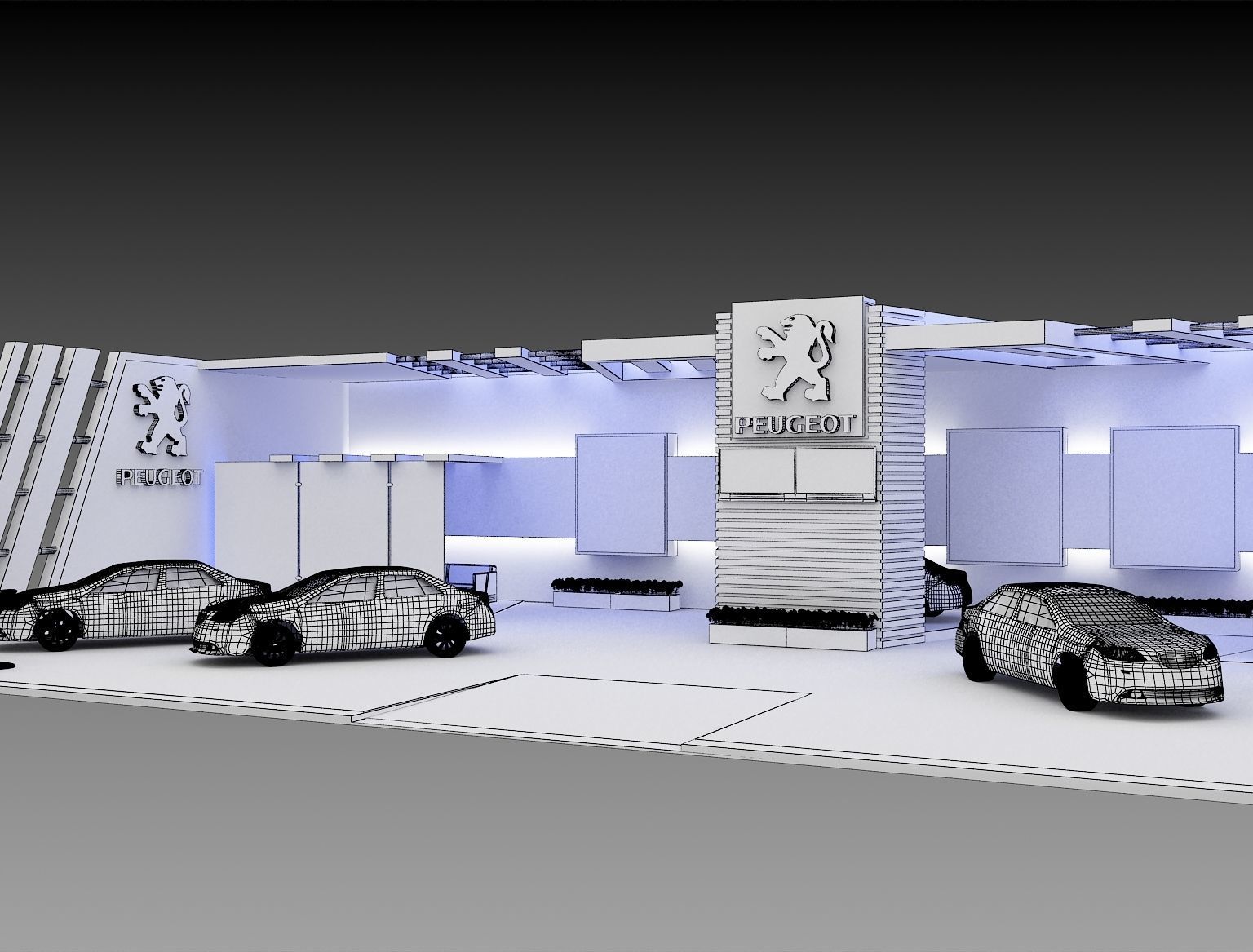 Booth Exhibition Stand a362 3D model_7