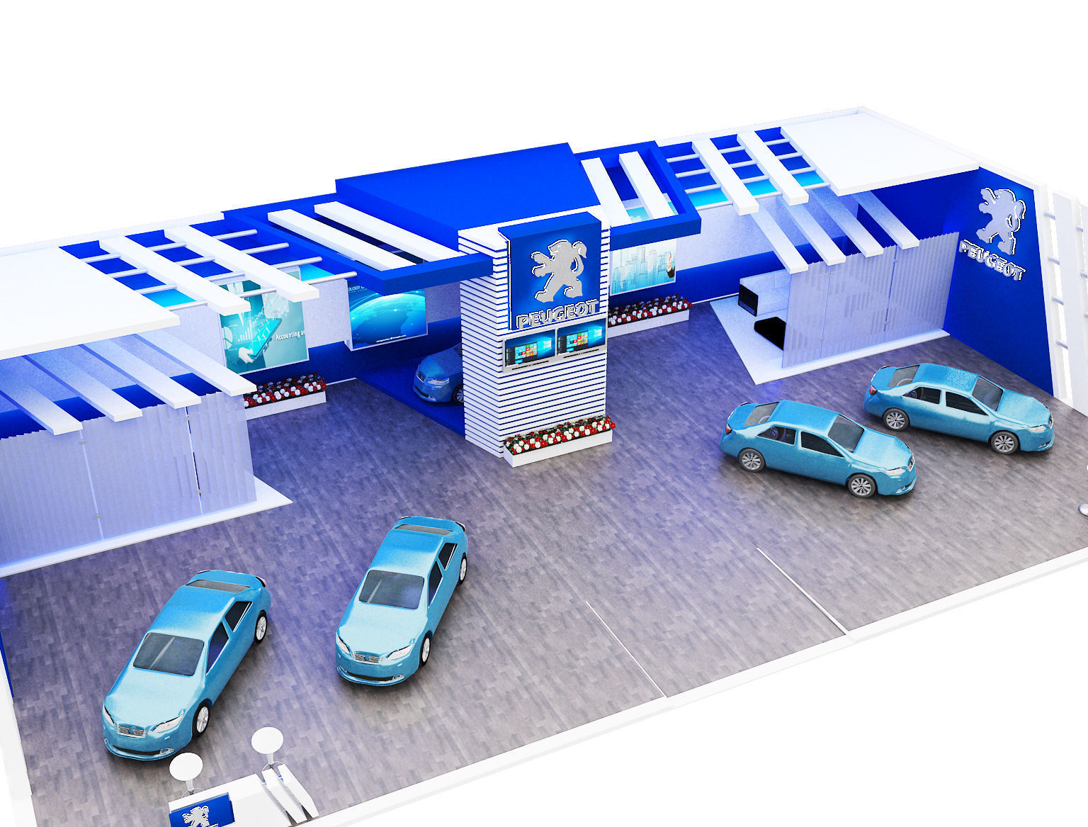 Booth Exhibition Stand a362 3D model_16