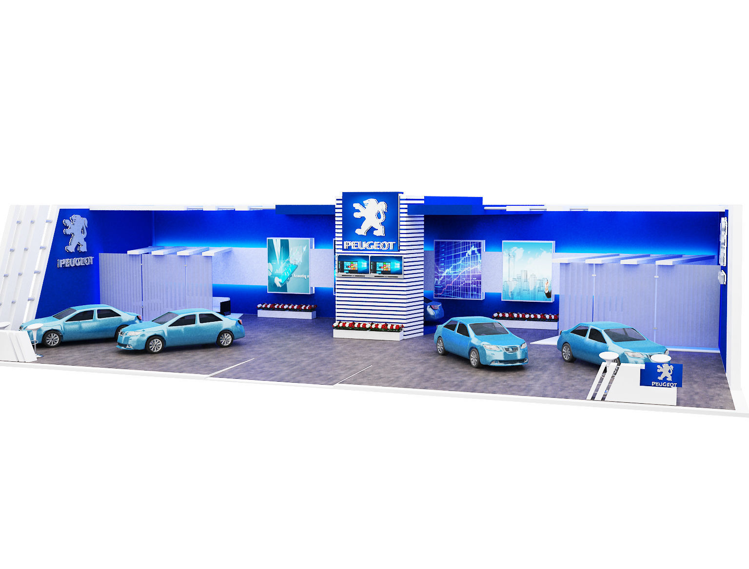 Booth Exhibition Stand a362 3D model_8