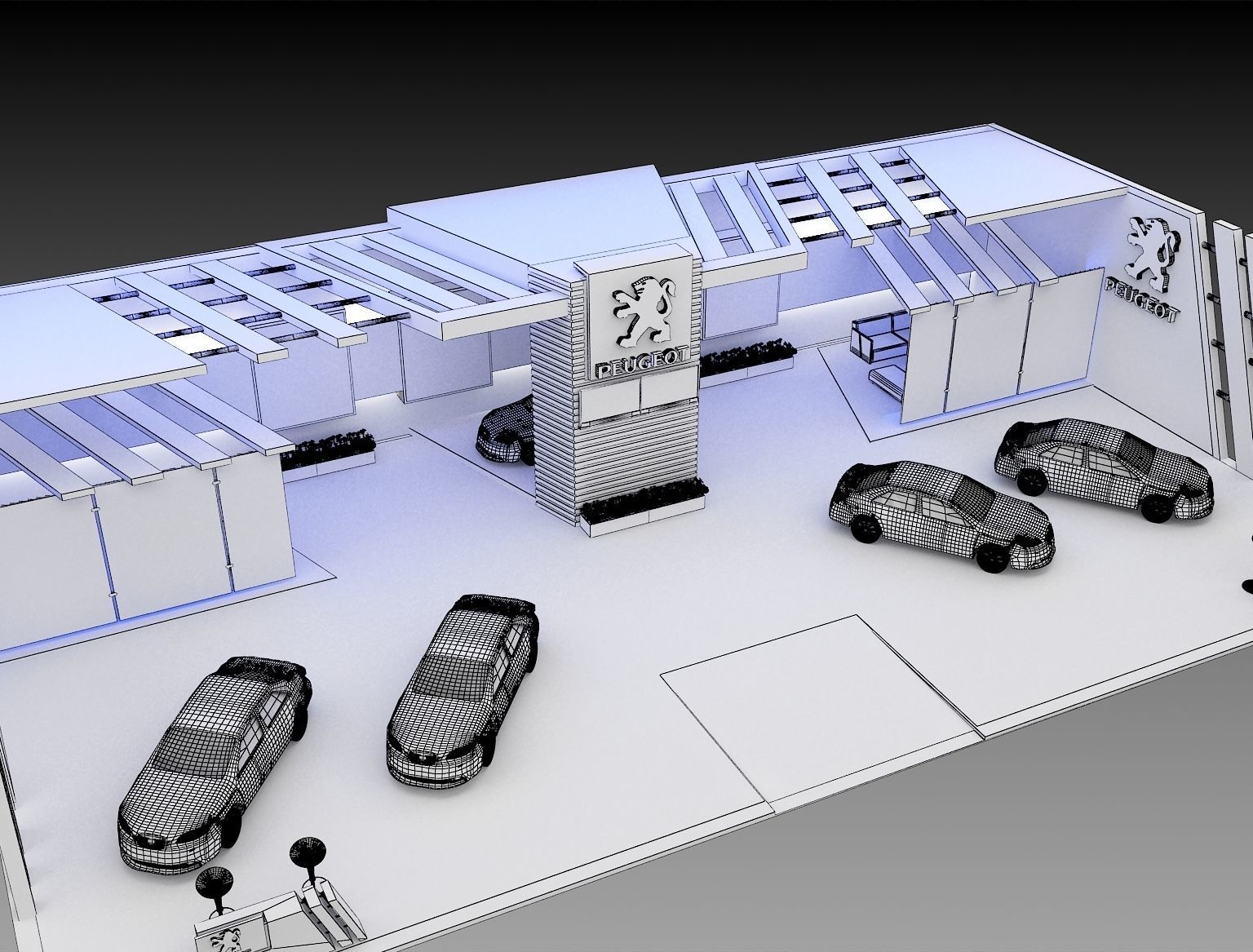 Booth Exhibition Stand a362 3D model_17