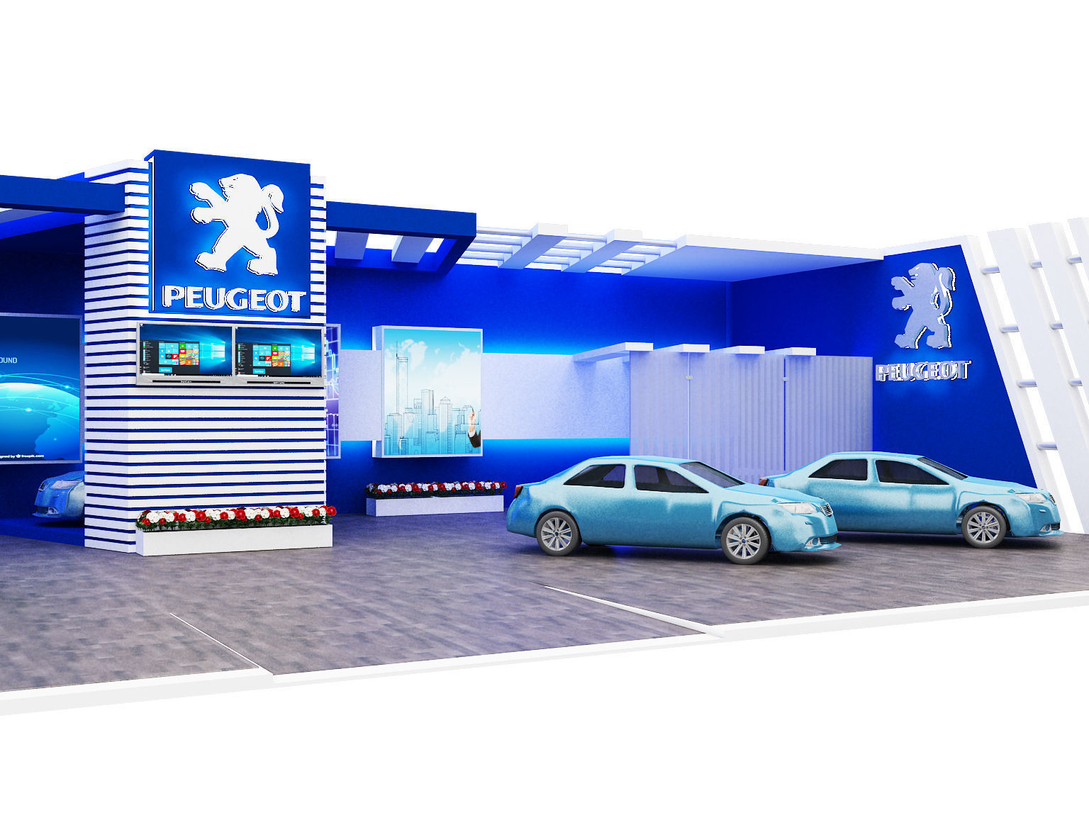 Booth Exhibition Stand a362 3D model_14