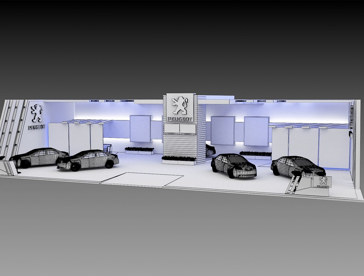 Booth Exhibition Stand a362 3D model_9