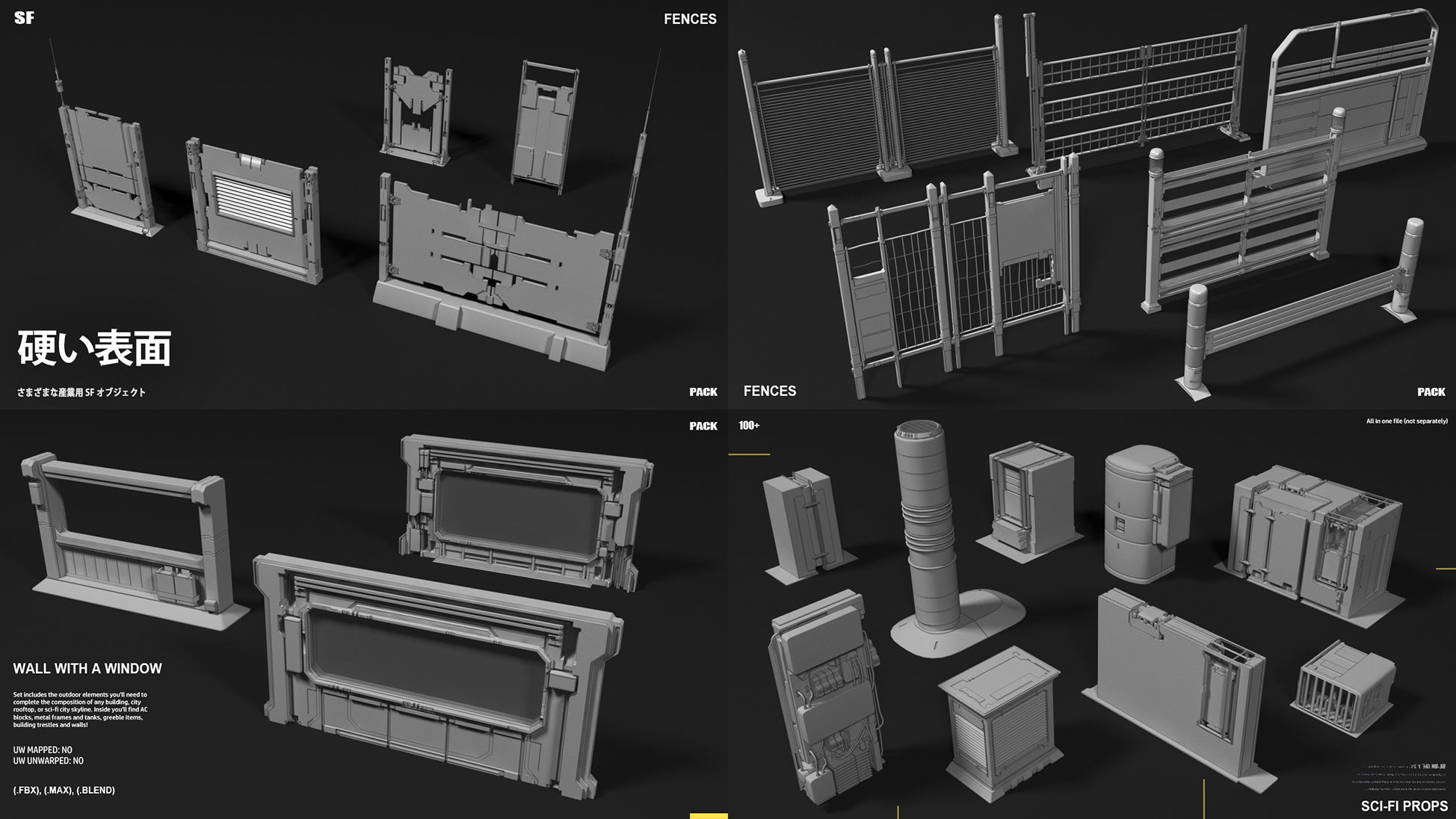 SCI-FI props Collection 3D model_4