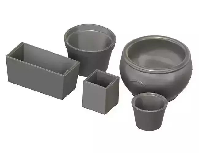 Set of Vases for 1-35 Scale Dioramas