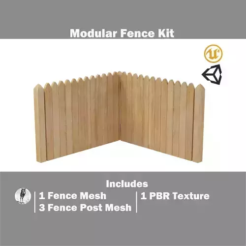 Modular Fence Kit Pack - Solid Colonial Picket Fence