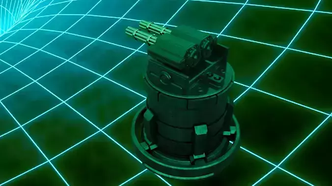 Gatling Turret Tabletop Mini 3D print model