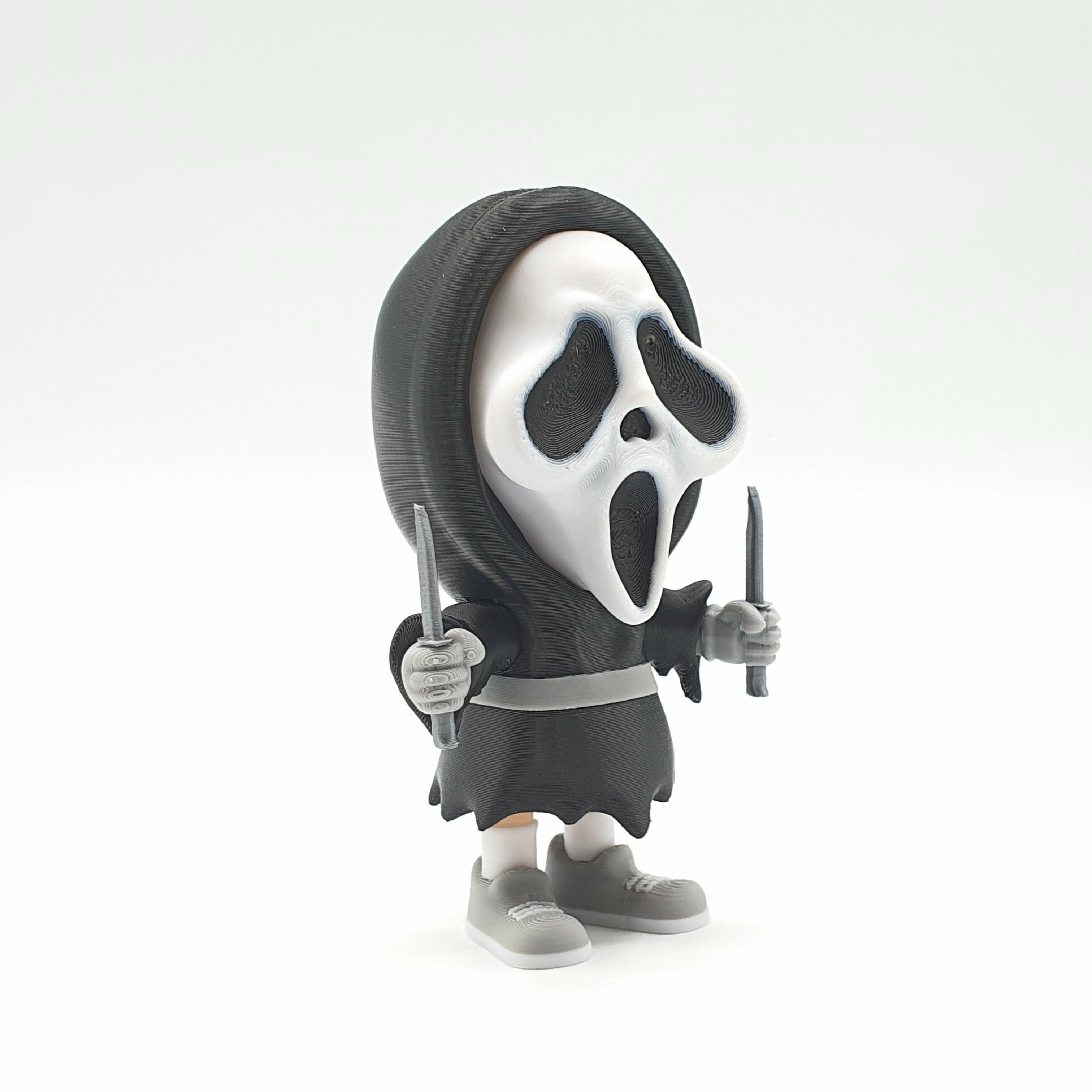 GHOST FACE SCREAM HALLOWEEN CHIBI 3D print model_1