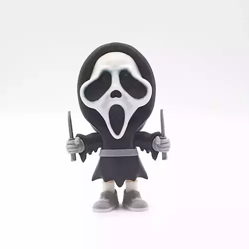 GHOST FACE SCREAM HALLOWEEN CHIBI 3D print model