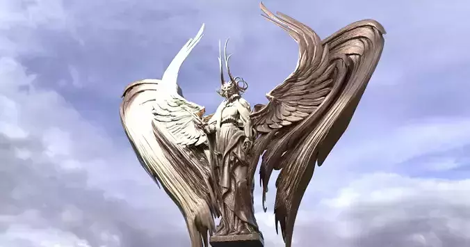 Dantes Fallen Angel eclipse statue