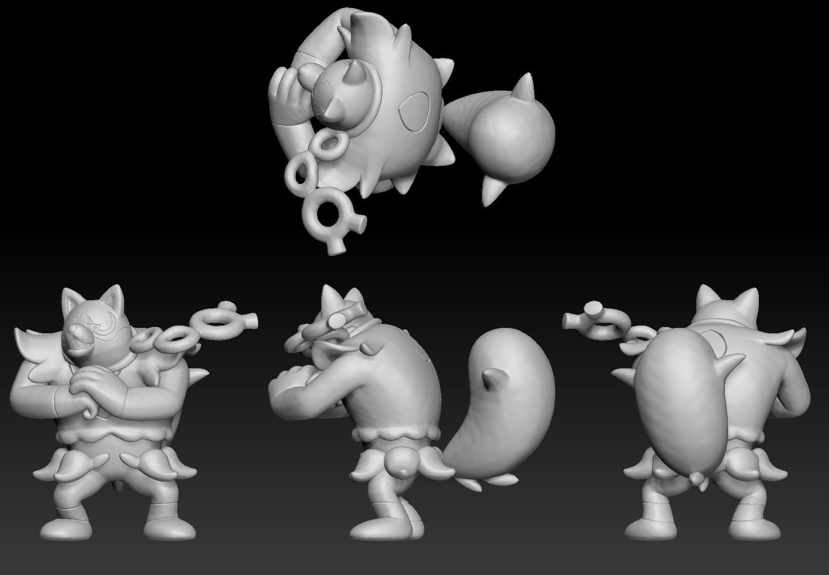 Pokemon Okidogi 3D print model_1