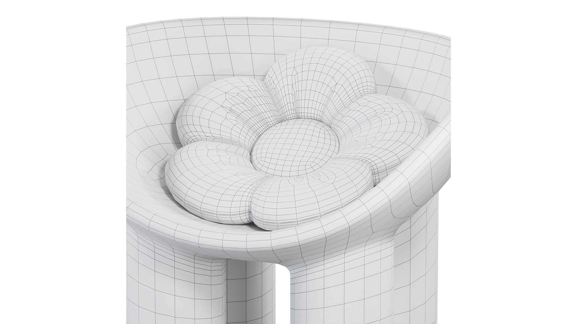 Roly Poly Armchair 3D model_7