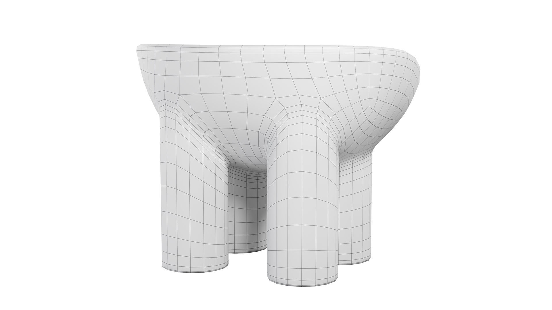 Roly Poly Armchair 3D model_3