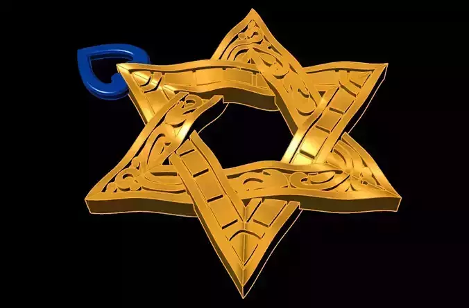 Star of David Necklaces and Pendants 3D print model
