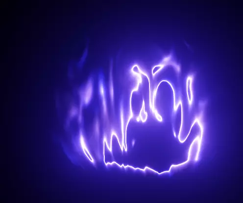Glowing Phantom Flames purple energy Free low-poly 3D model