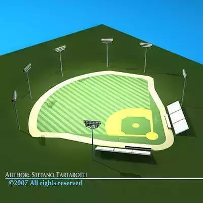 Baseball field 3D model