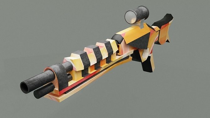 Sci fi gun Free low-poly 3D model