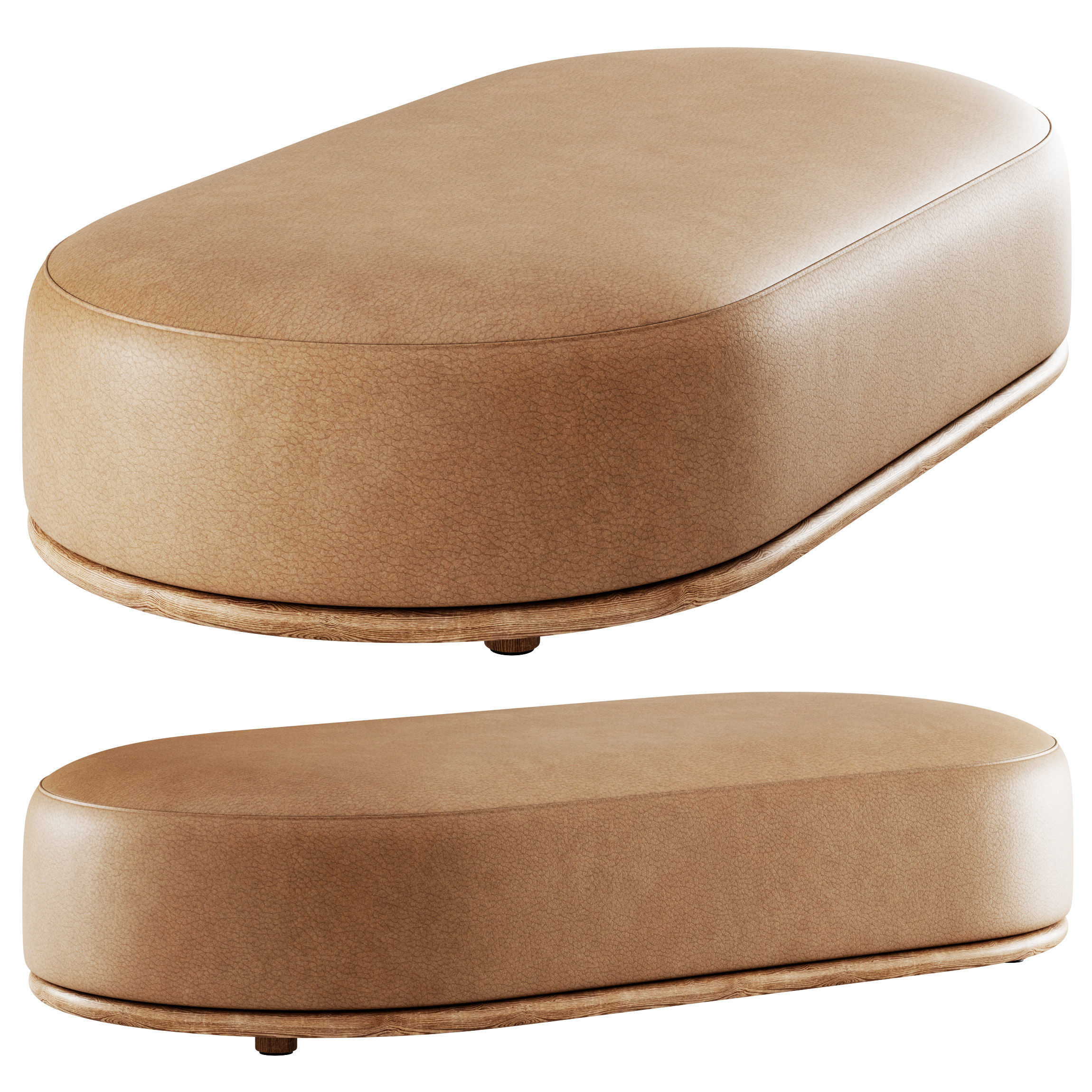 Cask XL Ottoman by Expormim 3D model_2