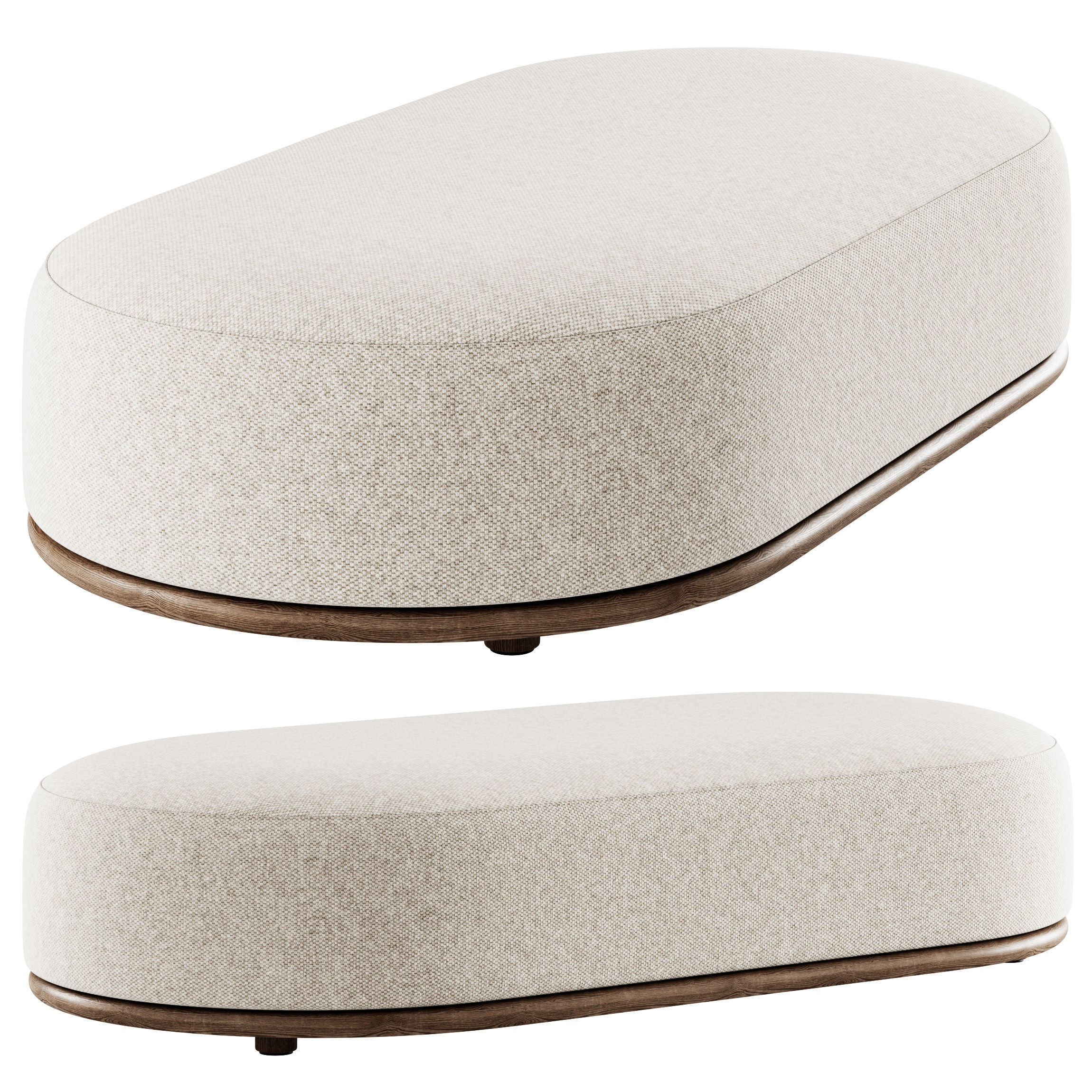 Cask XL Ottoman by Expormim 3D model_23