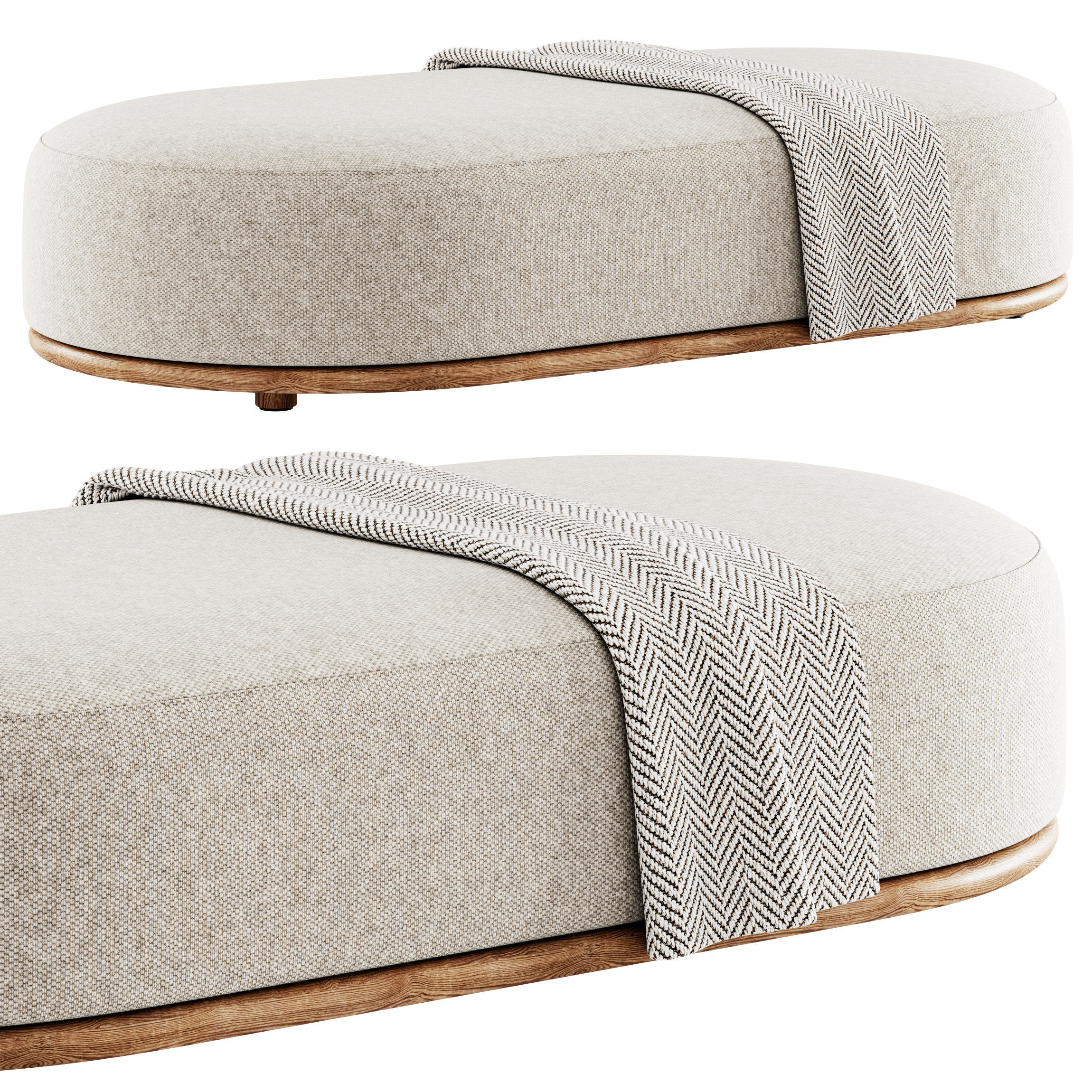 Cask XL Ottoman by Expormim 3D model_22