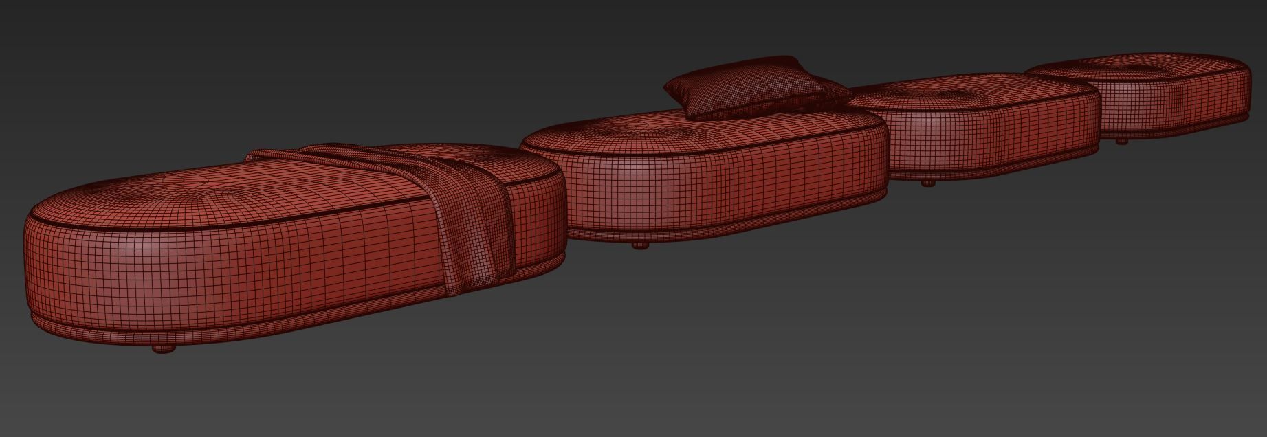 Cask XL Ottoman by Expormim 3D model_13