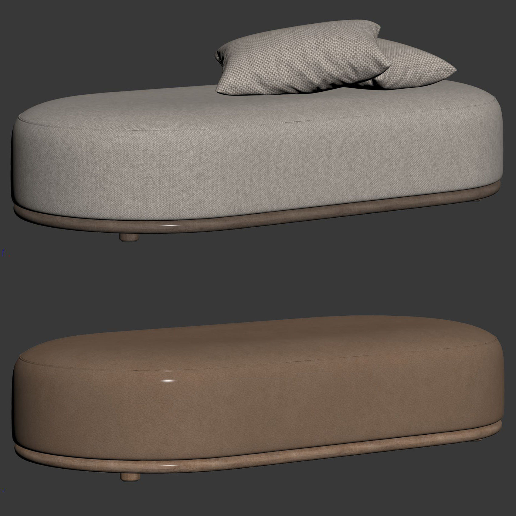 Cask XL Ottoman by Expormim 3D model_6