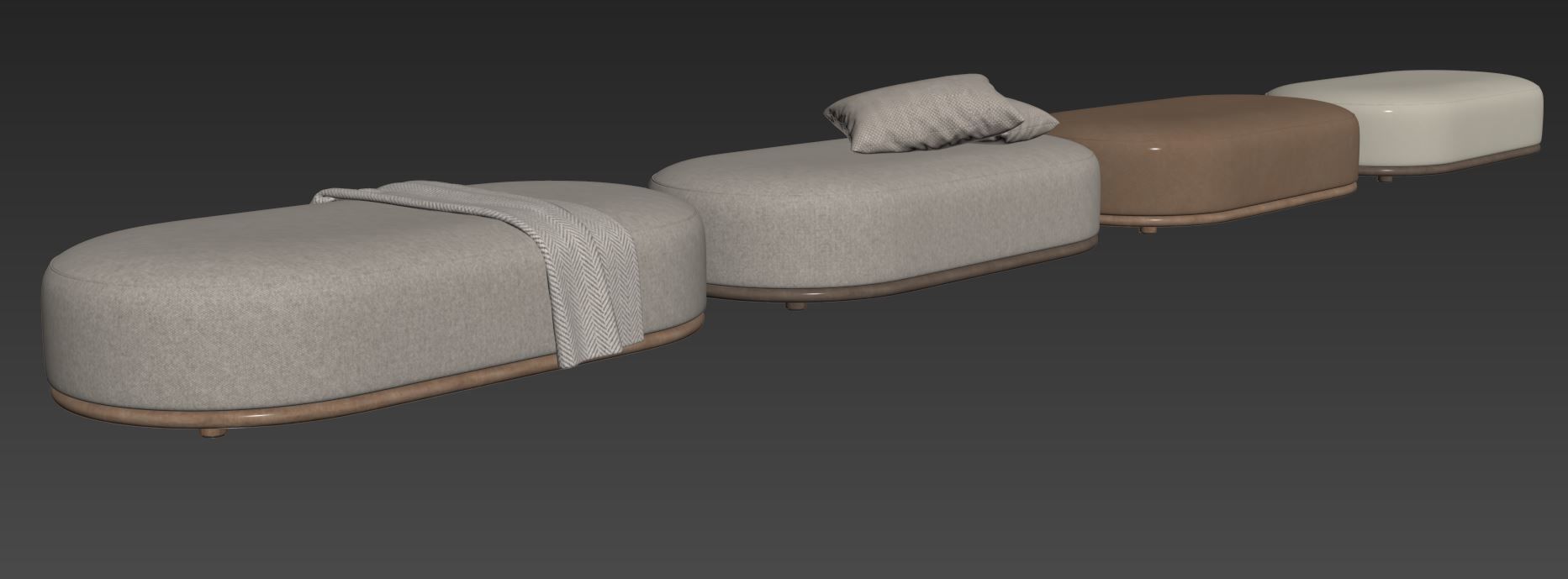 Cask XL Ottoman by Expormim 3D model_11