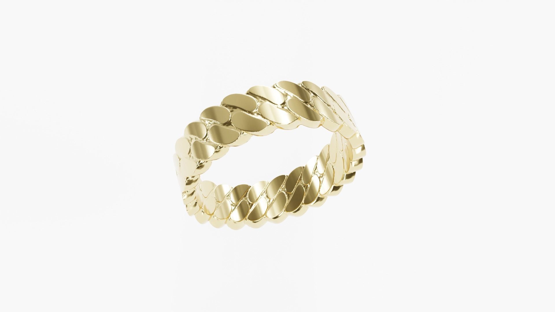 Cuban Link Ring 3D print model_1
