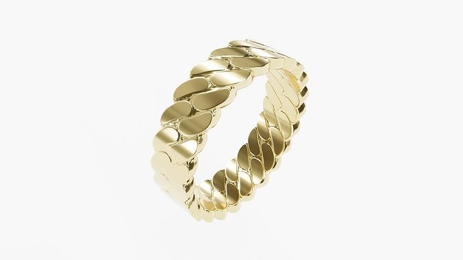Cuban Link Ring 3D print model
