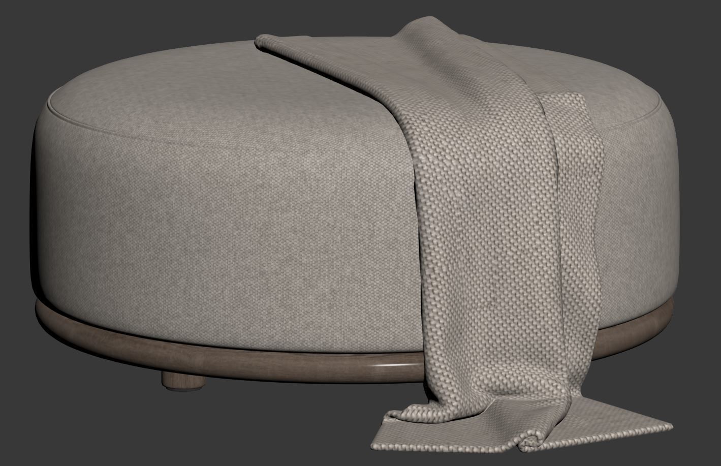 Cask Pouf by Expormim 3D model_14