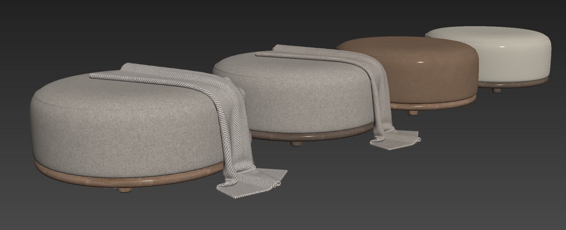 Cask Pouf by Expormim 3D model_9