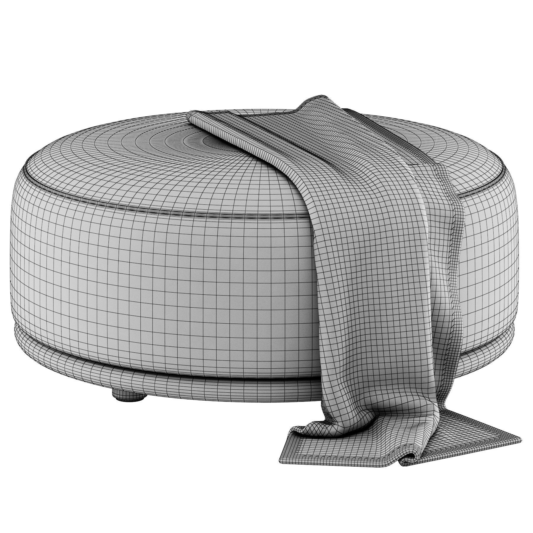 Cask Pouf by Expormim 3D model_12