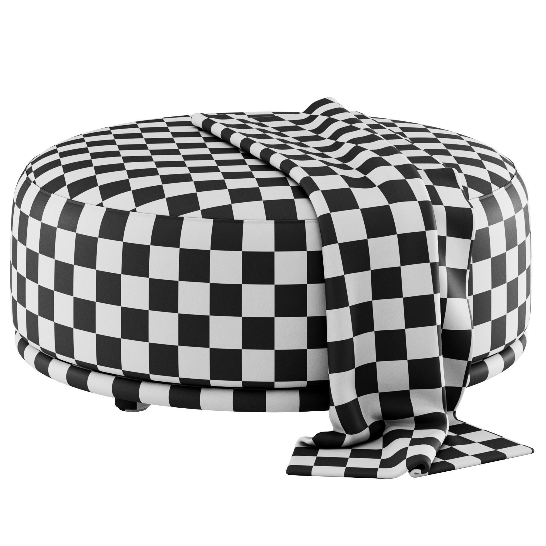 Cask Pouf by Expormim 3D model_13