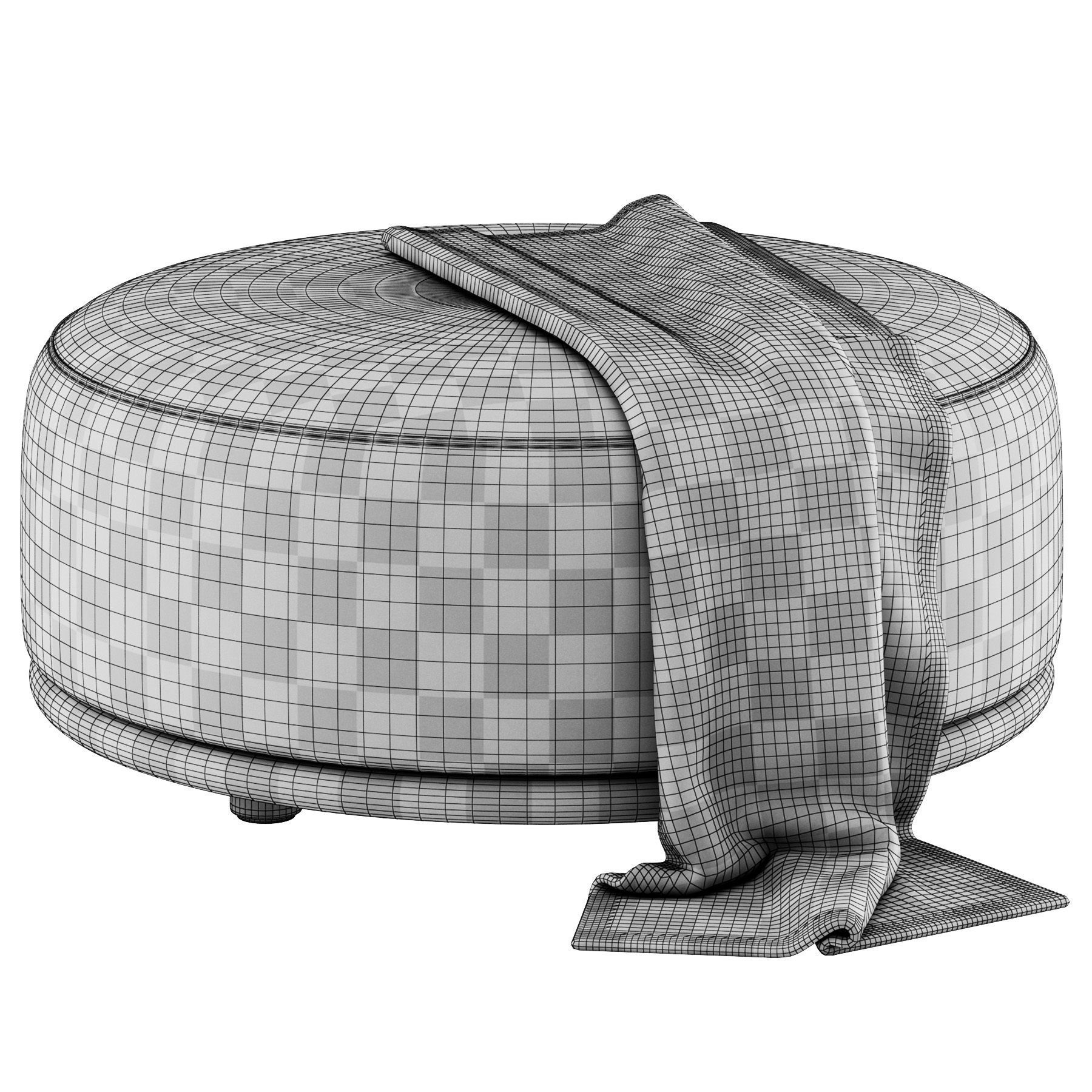 Cask Pouf by Expormim 3D model_2