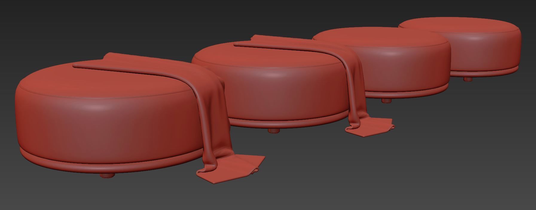 Cask Pouf by Expormim 3D model_10