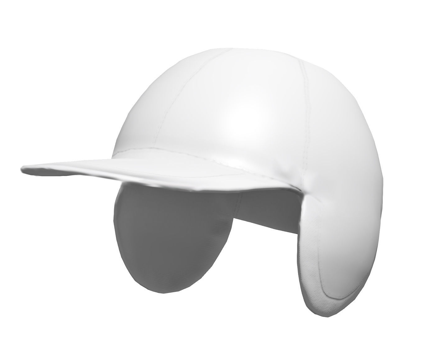 Army Cap with Ear Flaps Low-poly 3D model_3