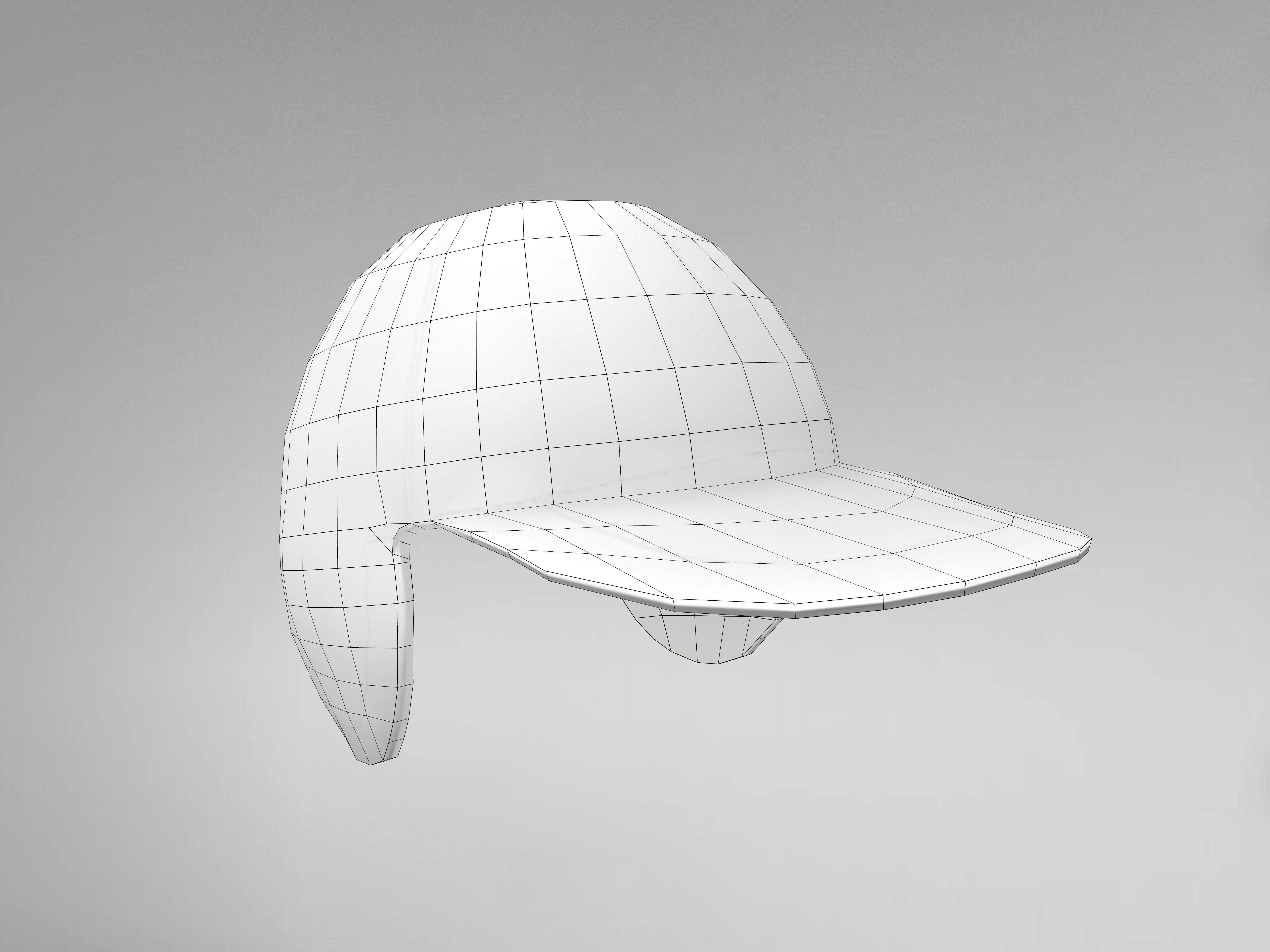 Army Cap with Ear Flaps Low-poly 3D model_2