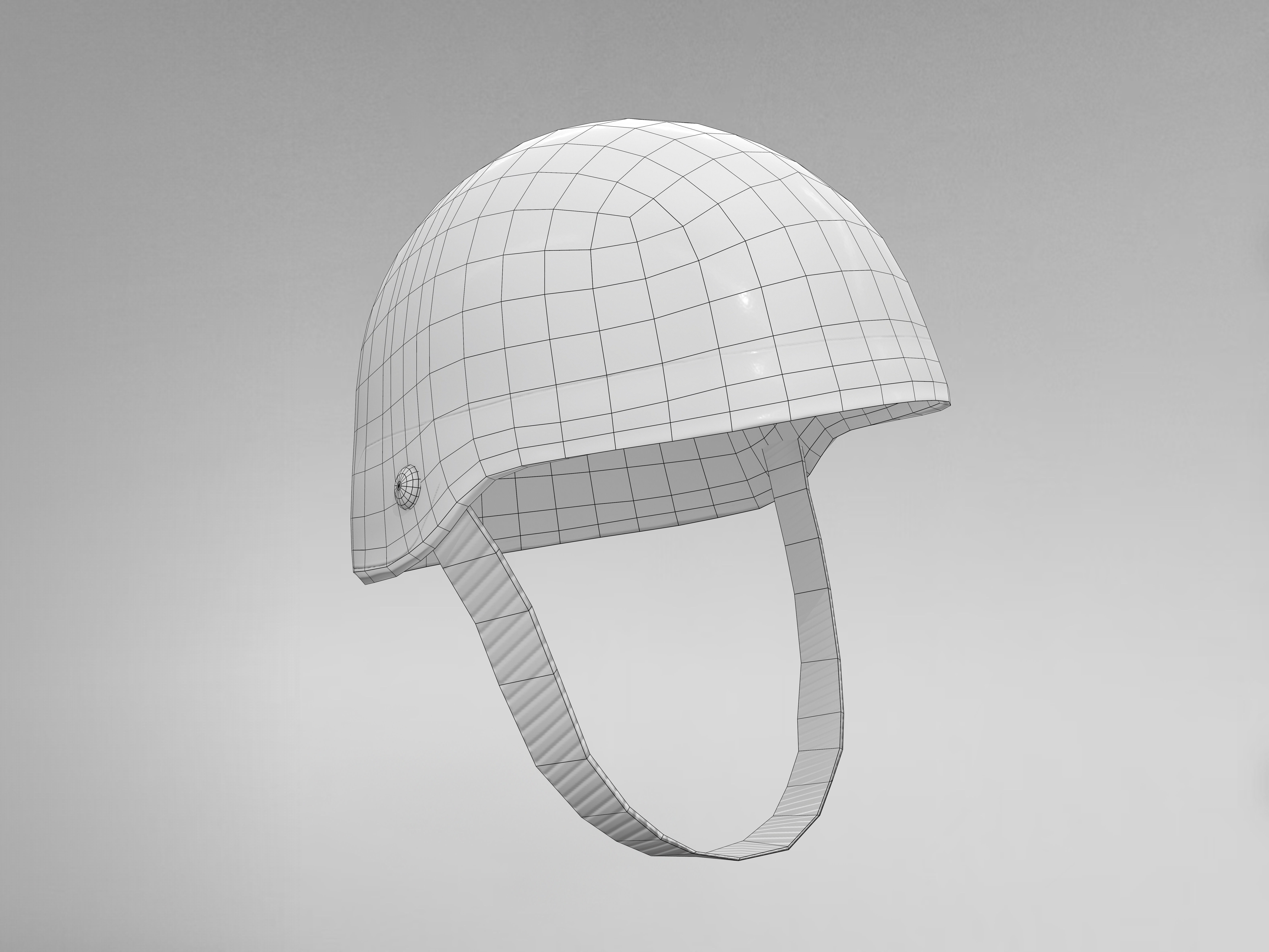 Army Helmet Low-poly 3D model_2
