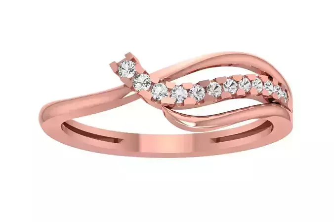 Unique Wedding Curved Band for Women
