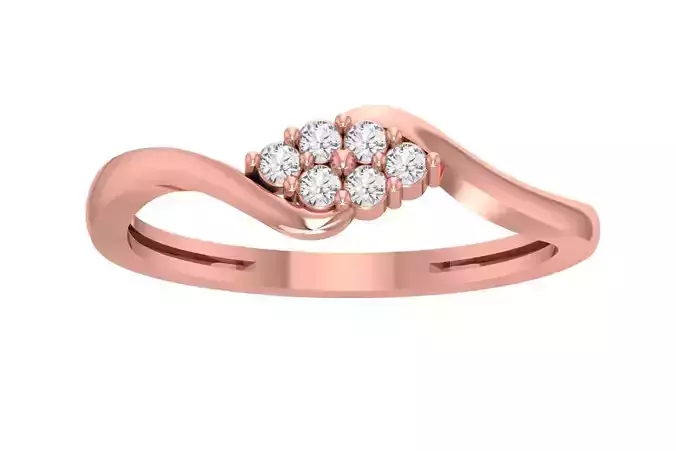 Unique Solitaire Wedding Engagement Ring for Women 3D print model