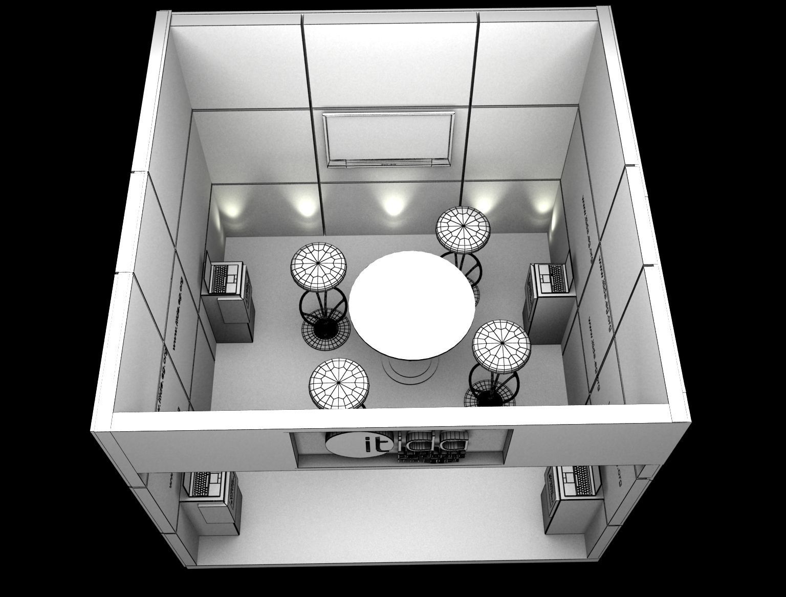 Booth Exhibition Stand a377a 3D model_5