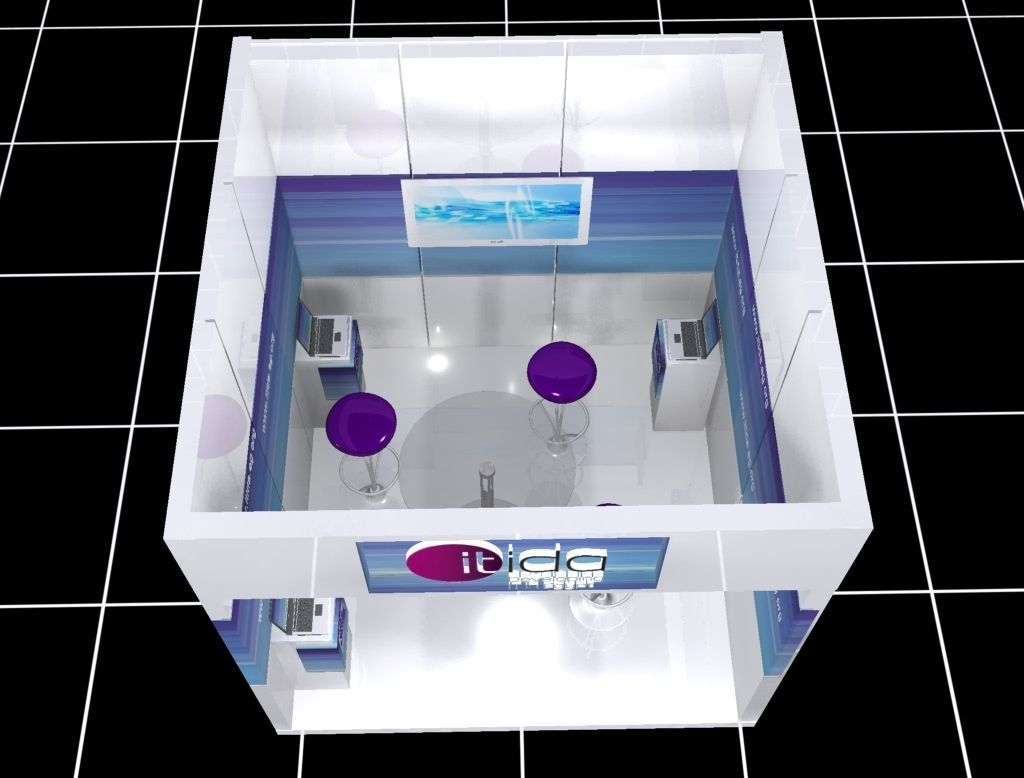Booth Exhibition Stand a377a 3D model_4