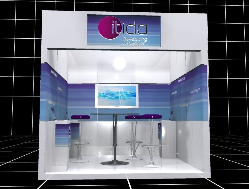 Booth Exhibition Stand a377a 3D model_7